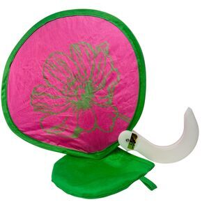 Foldable Purse Fan | Compact Pop-Up Hand Fan with Case – Pink & Green Floral